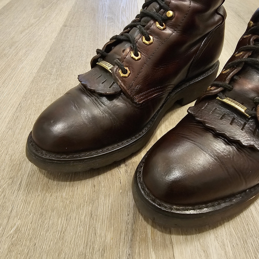 Double H Lacer Dark Brown Leather Boots - Picture 7 of 15